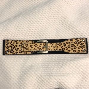 Express belt leopard print with elastic band